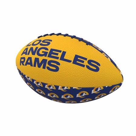 Logo Brands LA Rams Repeating Mini-Size Rubber Football 629-93MR-3